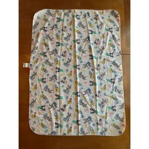 Vtg 90s Baby Looney Tunes receiving blanket - Bugs Tweety Sylvester 100% Cotton